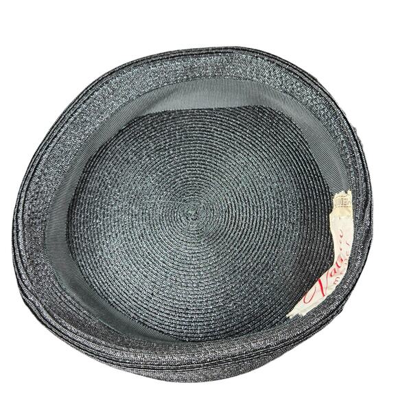 Valerie Modes 1950s Black Pillbox Hat with Veil Vintage Fascinator - Picture 12 of 12